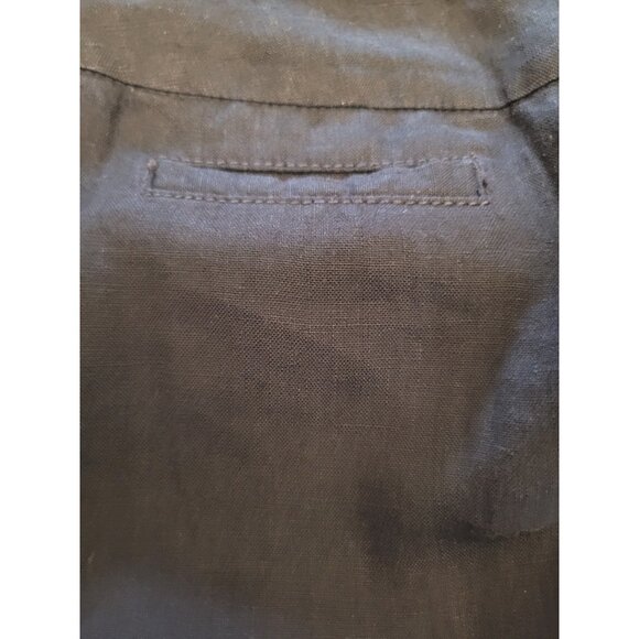 Eileen Fisher Organic Linen Pants Wmn L Blue Career Casual Straight Leg Minimal - Picture 12 of 13